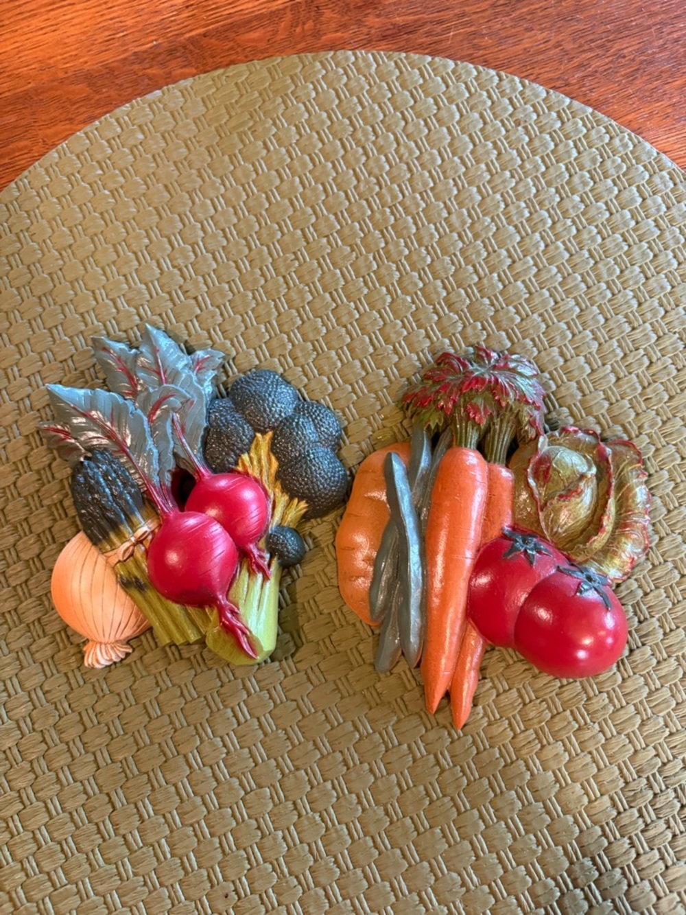 Vintage Home Interiors Vegetable Wall Plaques 1990’s
